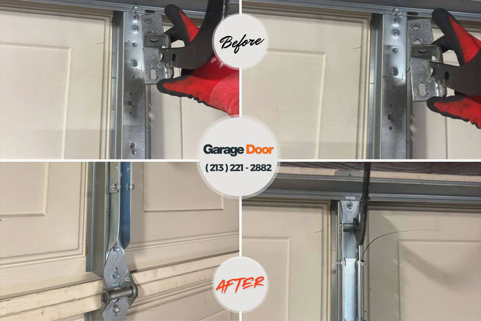 Before and after: garage door repair Terrace Heights, WA
